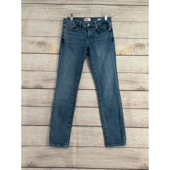 Frame Le Garcon Boyfriend Mid Rise Stretch Jeans‎ Women's Size 25 Blue - Picture 1 of 9
